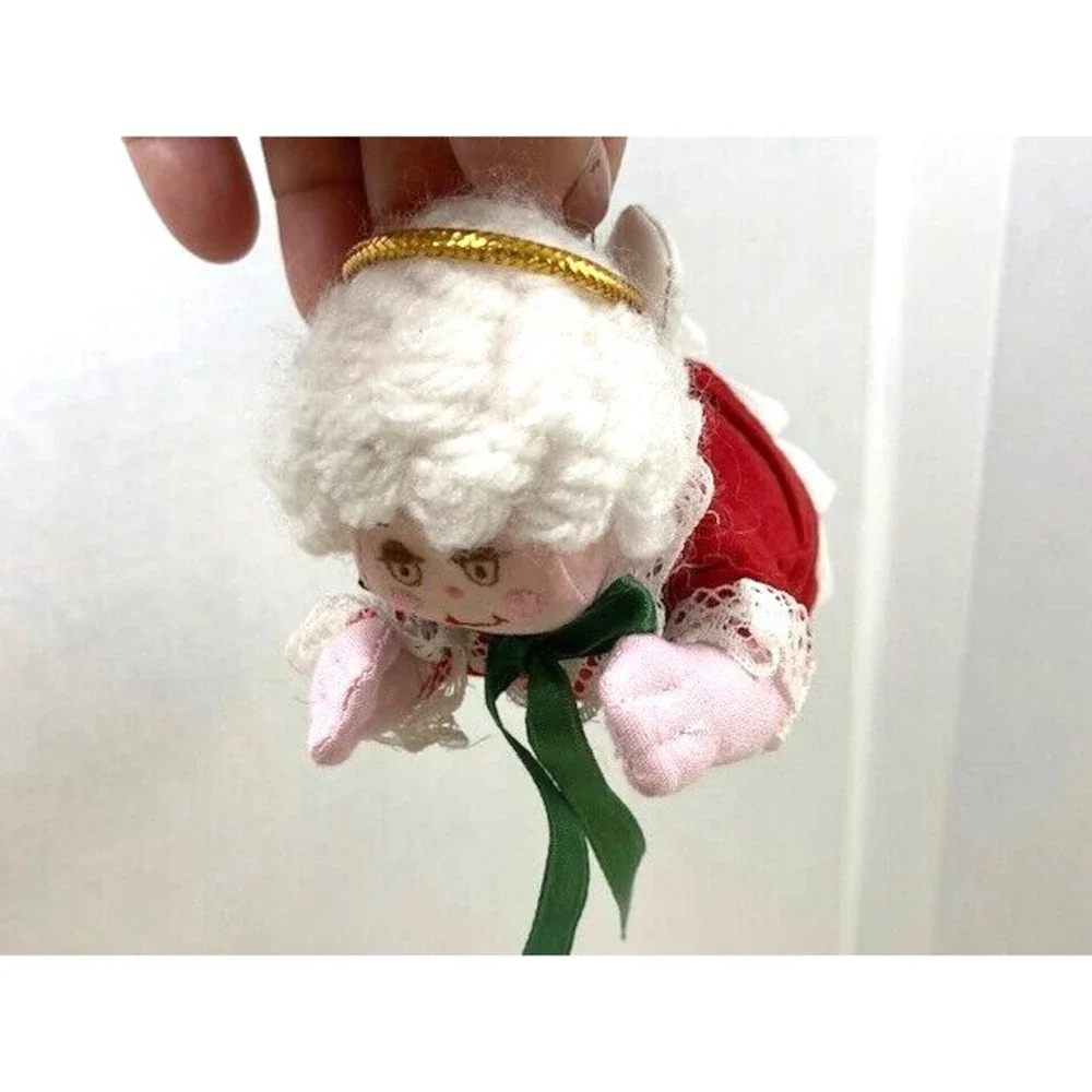 Vintage Annalee Doll Christmas Mrs. Claus Angel Halo Wings‎ Ornament